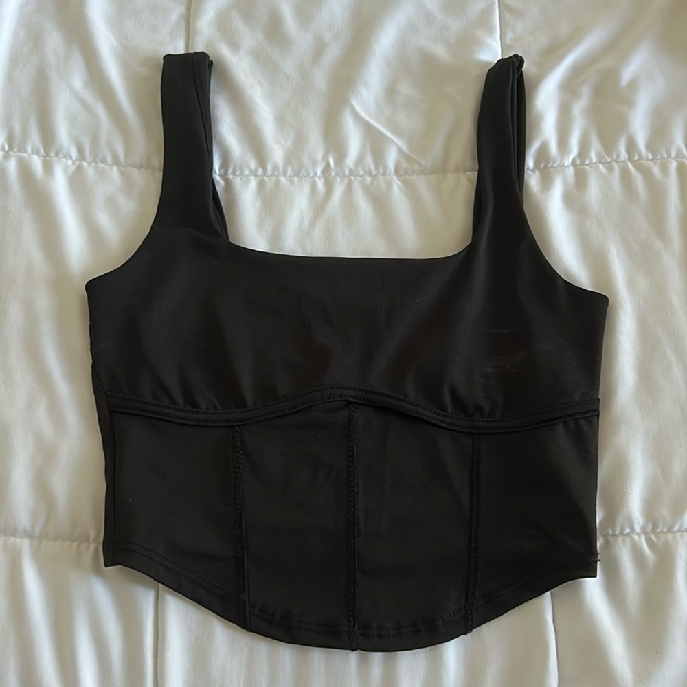 Black Crop Tank Top